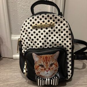 Adorable Betsy Johnson Mini Cat Backpack